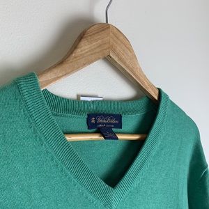 Brooks Brothers Seafoam Green Supima Cotton Sweater Mens Large